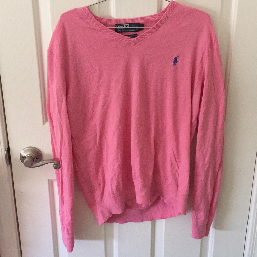 PINK RALPH LAUREN CASHMERE SWEATER
